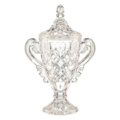Lindisfarne Champions Crystal Vase & Lid Premium Lead Free Crystal 