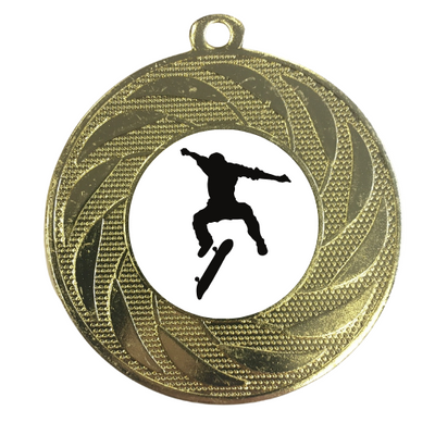 Skateboarding Medal Skater Award Skate Jam Prize Free Engraving
