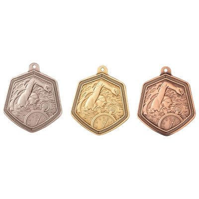 Swimming Medal Falcon Stamped Iron 65mm