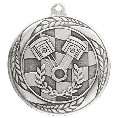Silver Typhoon Motorsports Medal Stamped Iron 55mm