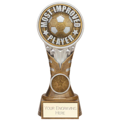 Most Improved Player Award Football Trophy Engraved With Custom Club Logo End of Season Trophy 