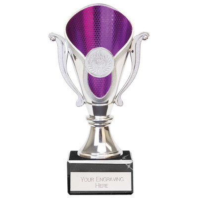 Wizard Legend Trophy Silver & Purple Multisport Dance Cheerleading Gymnastics Free Engraving & Custom Logo