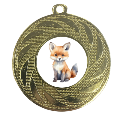 Fox Cub Medal Award 50mm Eco Warriors Nature Wildlife Conservation Personalised Engraving
