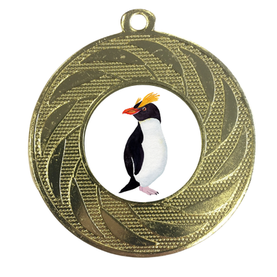 Crested Penguin Medal School Science Nature Award Great Waddle Trail Zoo Personalised Engraving Children's Party Prize 