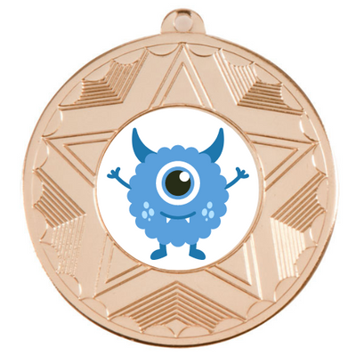 Monster Mayhem Blue Monster Medal Award Children's Party Prize Birthday Gift Party Bag Filler School Award