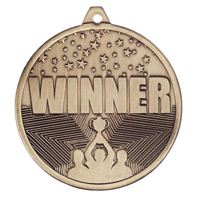 Winner Medal Cascade Iron Award 50mm Free Engraving