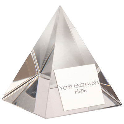 Mystical Pyramid Premium Crystal Corporate Multisport Award Personalised Engraving & Box