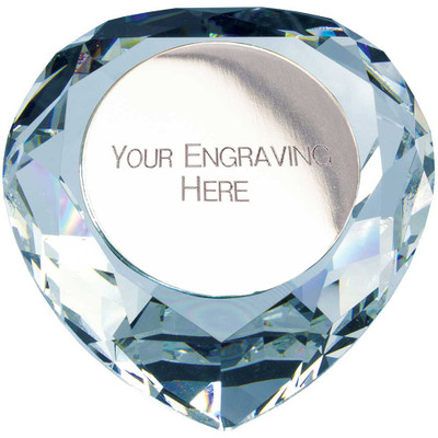 Venus Premium Crystal Corporate Award Paperweight Plate Engraving & Presentation Box 