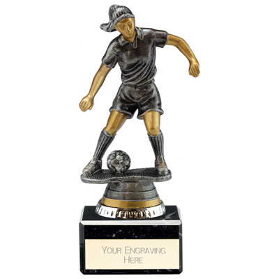 Cyclone Female Football Player Award Match Prize Trophy Personalised Engraving