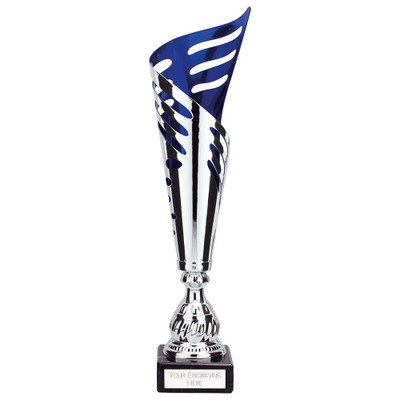 Atlantis Silver/Blue Laser Cup Award With Free Engraving at 1st Place 4 Trophies
