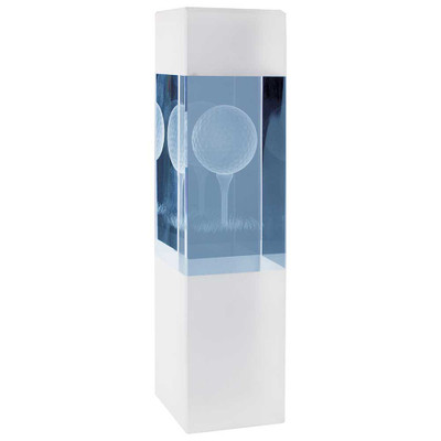Arctic Blast Golf Premium Crystal Award With Presentation Box