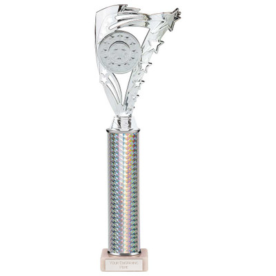 Frenzy Multisport Tube Trophy Silver Personalised Engraving
