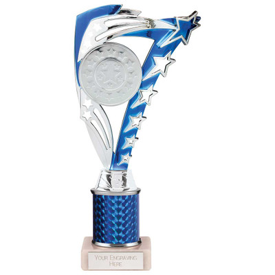 Blue Frenzy Multisport Tube Trophy Gymnastics Award at 1st Place 4 Trophies