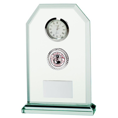 Jade Vitoria Multisport Glass Clock Custom Logo & Personalised Engraving