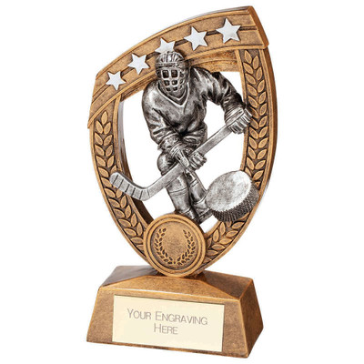 Patriot Ice Hockey 6" Resin Award Plaque Personalised Engraving & Custom Club Logo