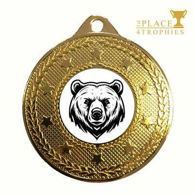 Bear Sports Team Medal Award Free Personalised Engraving Sports Prize