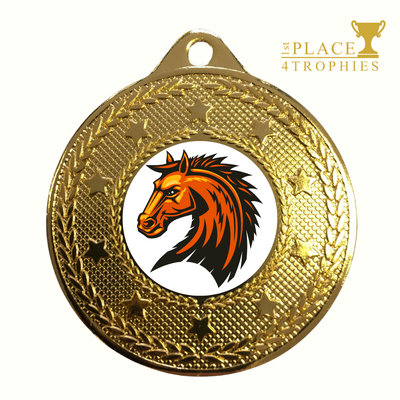 Mustang Medal Award Free Personalised Engraving Sports Team Colys Broncos Stallion Horse Prize