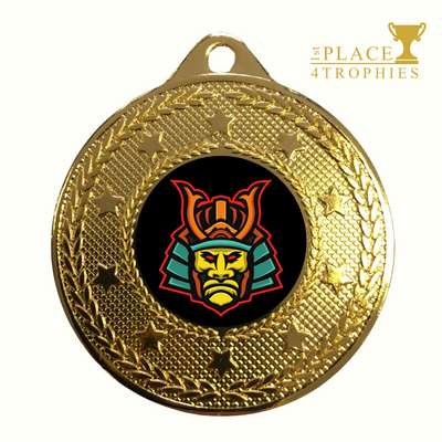 Samurai Warrior Medal Award Free Personalised Engraving Martial Arts