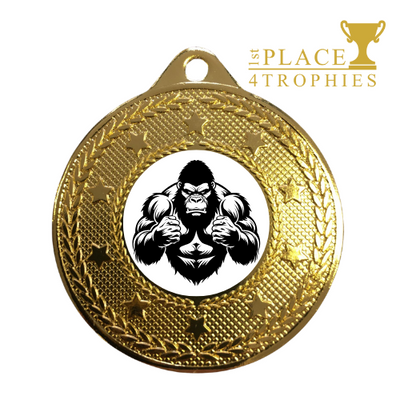 Gorilla Man Medal Boxing Weightlifting Gym PB Award