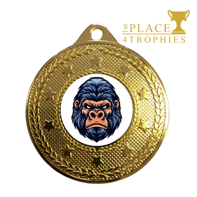 Gorilla Medal Award Personalised Engraving at 1st Place 4 Trophies