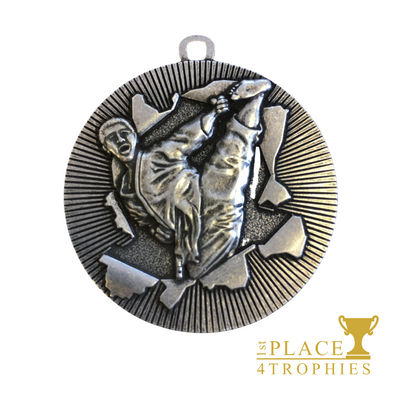 Silver Kick Martial Arts Medal Personalised Award at 1st Place 4 Trophies