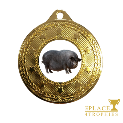 Pig Medal Award Farming County Show Farm Party Prize 