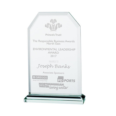 Executive Jade Glass Award Laser Engraving Corporate Trophy