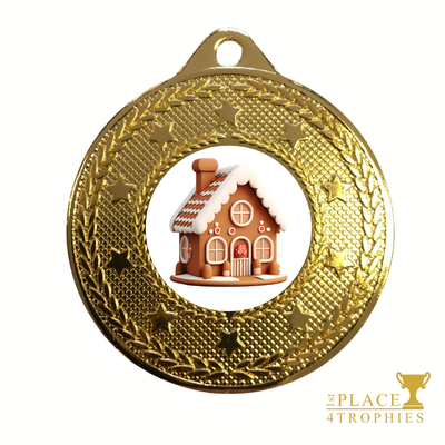 Gingerbread House Medal Award Baking Chef Prize Personalised Engraving