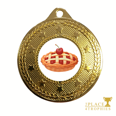 Cherry Pie Medal Award Baking Prize Personalised Engraving