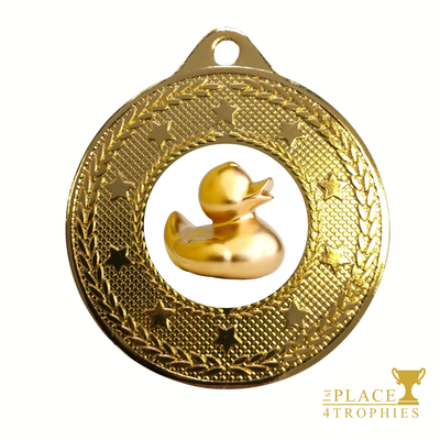 Golden Rubber Duck Medal Award Duck Race Boxing Day Race Annual Event River Canal 