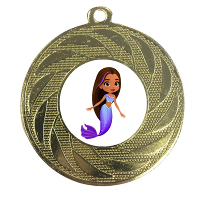 Purple Mermaid Medal Award Swimming Party Prize 5m 10m 25m 50m 100m