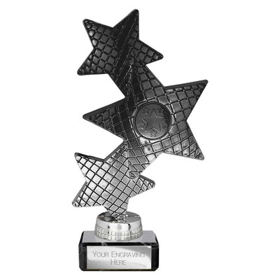 Black Trinity Star Multisport Plastic Trophy 7.25"