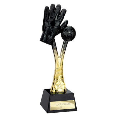 Raider Goalkeeper Award Carbon Black & Gold Custom Club Centre & Personalised Engraving