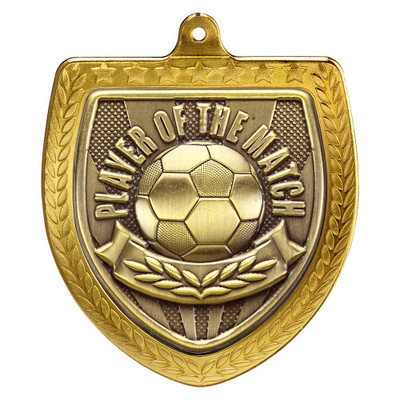 Large Player of the Match Medal Gold Cobra 75mm 
