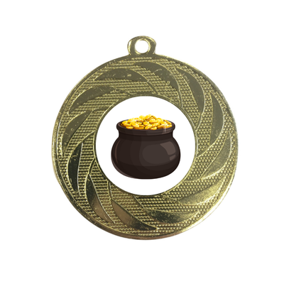 Pot of Gold Lucky Medal End of the Rainbow Irish St Paddy's Day Prize Award