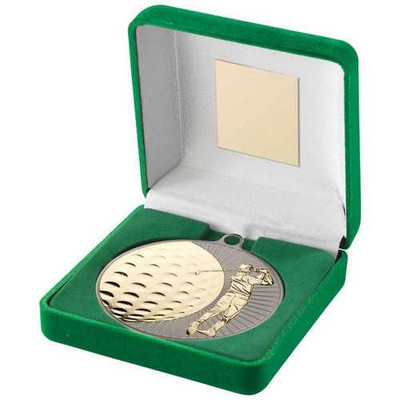 Boxed Golf Medal 70mm With Personalised Engraving 