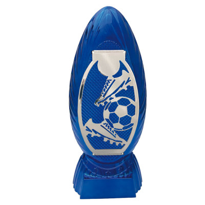 Football Blue & Silver Dominator Award Free Personalised Engraving