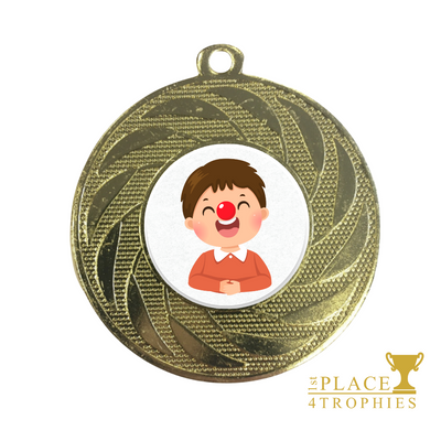 Children's Red Nose Day Prize 50mm Medal School Charity Fundraiser