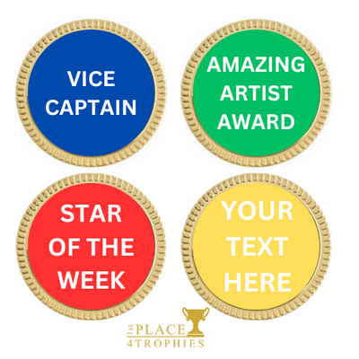 Custom Badges at 1st Place 4 Trophies