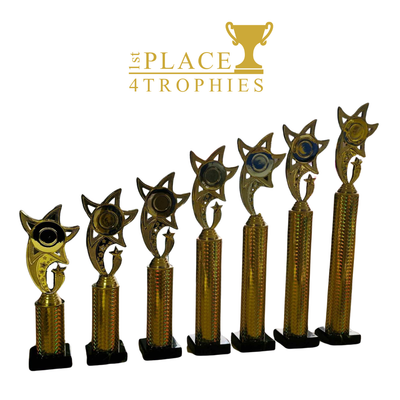 Star Column Trophy Free Personalised Engraving at 1st Place 4 Trophies Dance Award Cheerleading Gymnastics