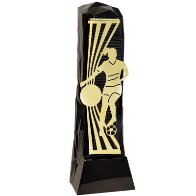 Girls' Football Henge Black/Gold Trophy Free Personalised Engraving