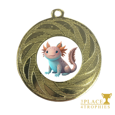 Axolotl Medal Award Free Personalised Engraving Party Prize Gift