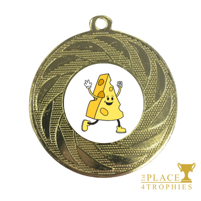 Happy Cheese Medal Award Fun Novelty Big Cheese Lover Prize