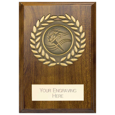 Wooden Plaque Walnut Reward Wreath Award Custom Logo & Engraving