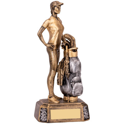  Female Golfer & Caddy Golf Award Free Personalised Engraving