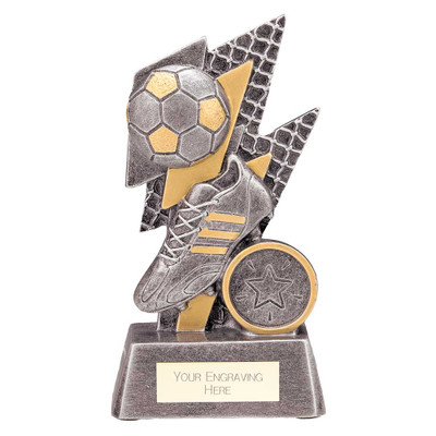 Strike Bolt Football Award 130mm Personalised Engraving