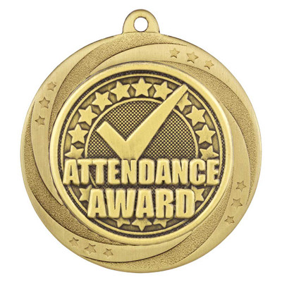 Attendance Award Medal Gold School Winners Teacher Student Pupil Prize