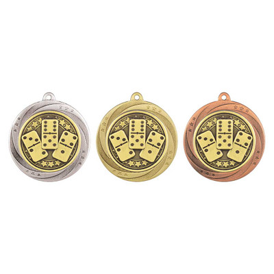 Superstar Dominoes Medal Award Gaming Prize Chickenfoot Concentration Muggins
