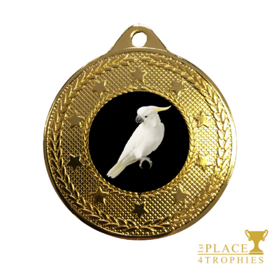 Cockatoo Medal Award Pet Show Tricks Personalised Engraving