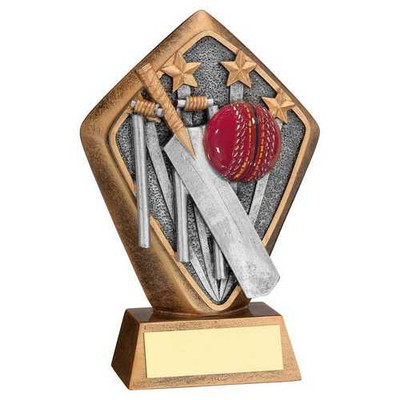 Cricket Award Diamond Holder 5.25" Personalised Engraving
